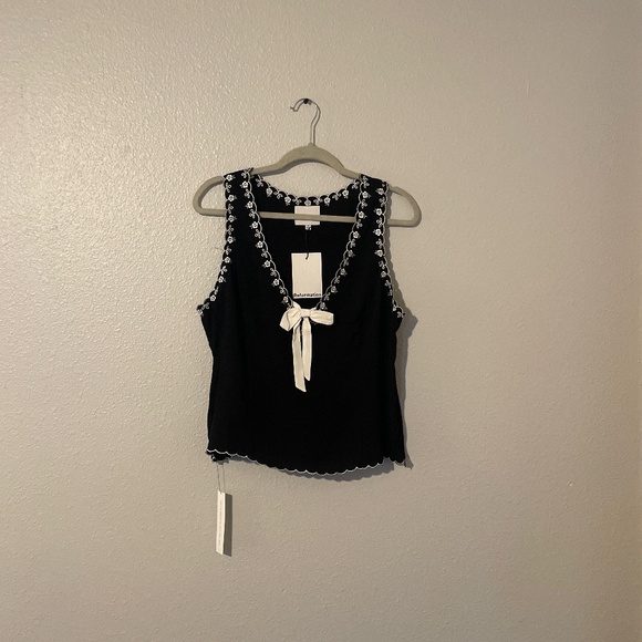 Reformation Marlena Top in Black - Picture 1 of 6